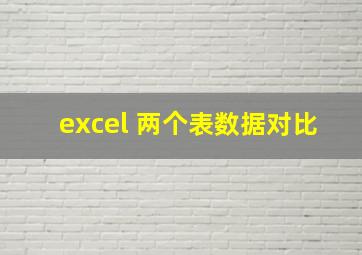 excel 两个表数据对比